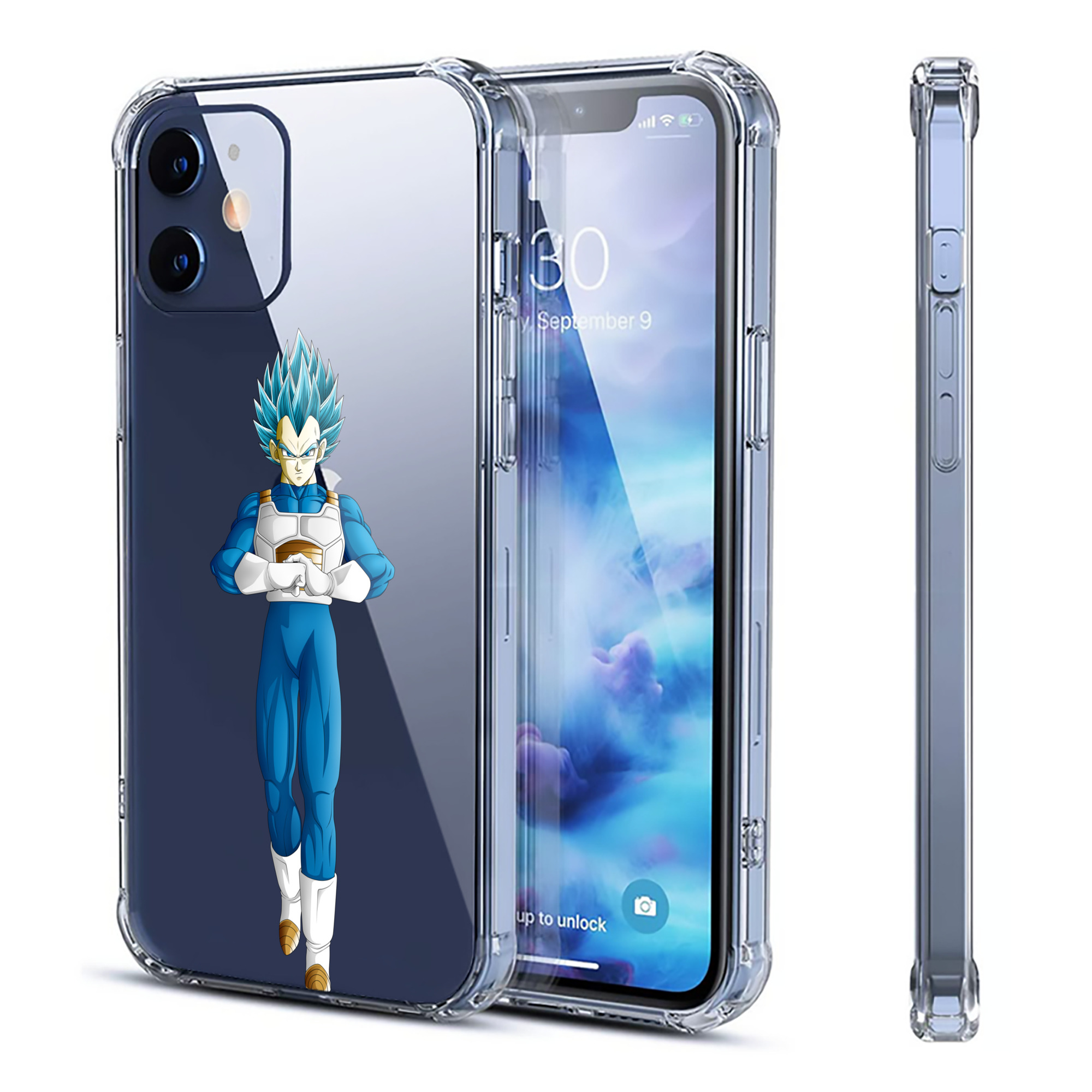 （画像用） ドラゴンボール ベジータ四世（Bejīta Yonsei）DRAGON BALL Vegeta IV 【iPhone 12シリーズ対応】透明スマホケース（クリアソフトケース）